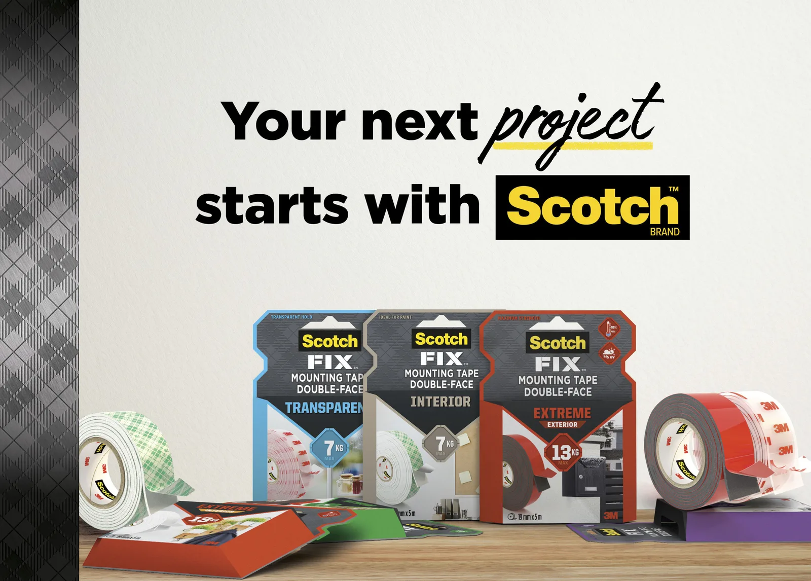 Scotch-FIX™ Double-Sided Interior Mounting Tape 4496G-1915-P, 19 mm x 1,5 m, 1 Roll/Pack - imagine 8