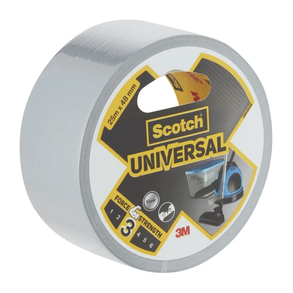 Scotch® Universal Duct Tape, Silver, 48 mm x 25 m, 1 Roll/Pack