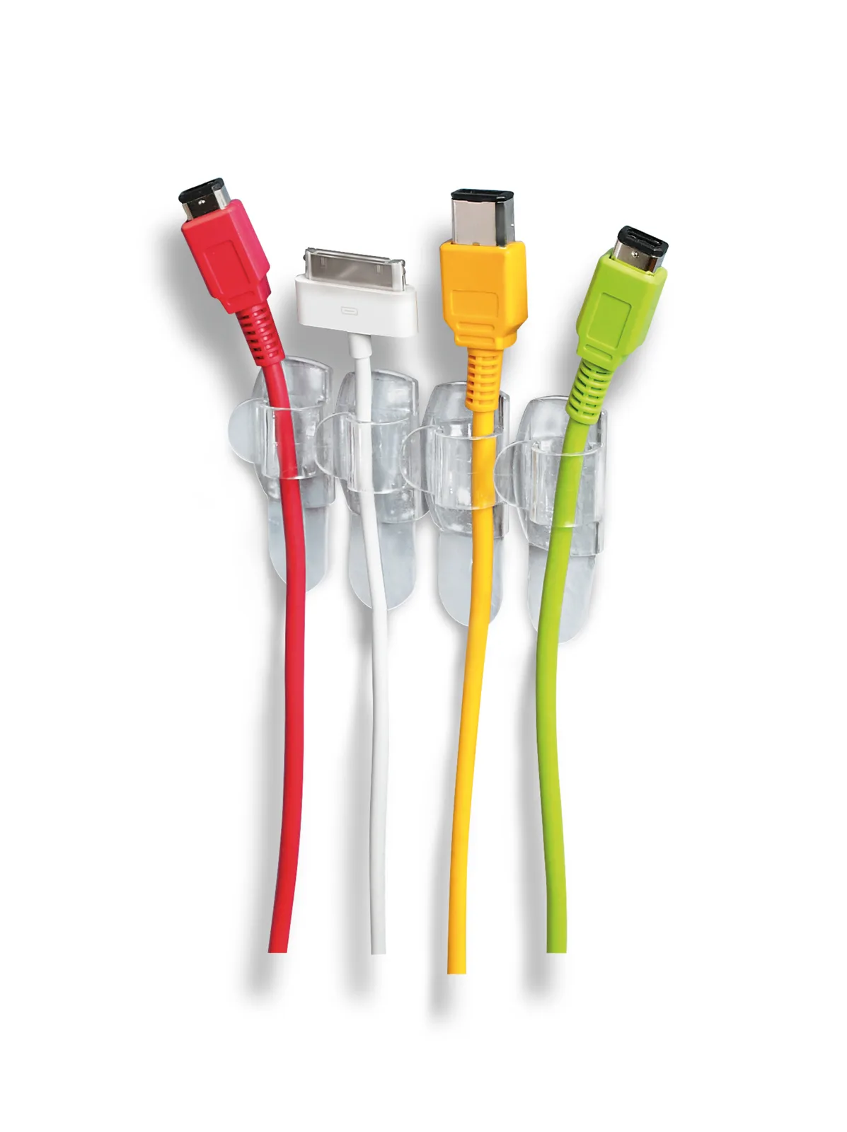 Command™ Round Cord Clip 17017CLR-4-SPIG, Clear, 4 Clips+5 Strips/Pack - imagine 5