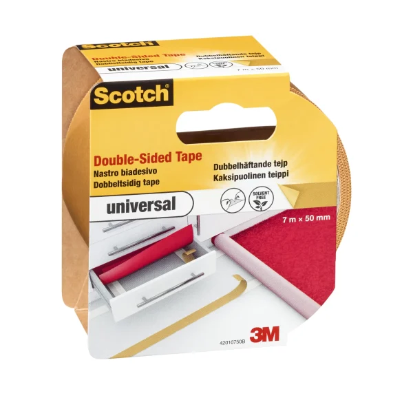 Scotch® Universal Carpet Tape, 4201 NIU, 50 mm x 7 m, 1 Roll/Pack