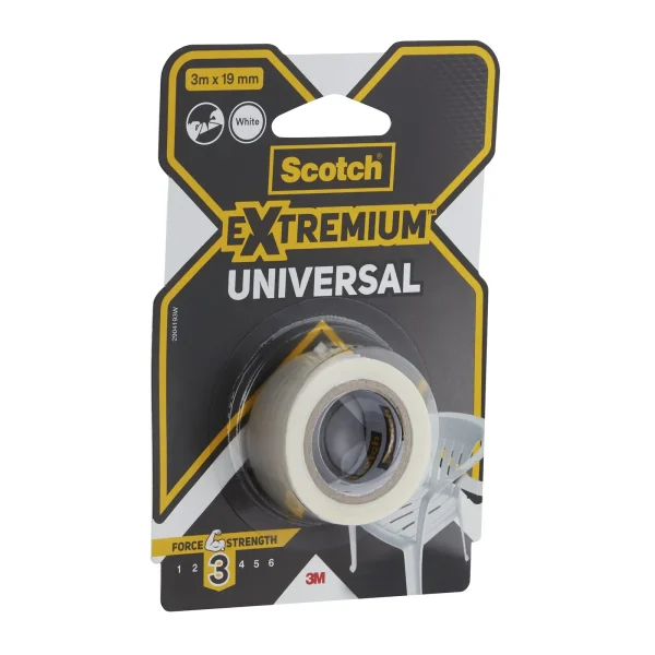 Scotch® Extremium™ Universal Duct Tape, White, 19 mm x  3 m, 1 Roll/Pack