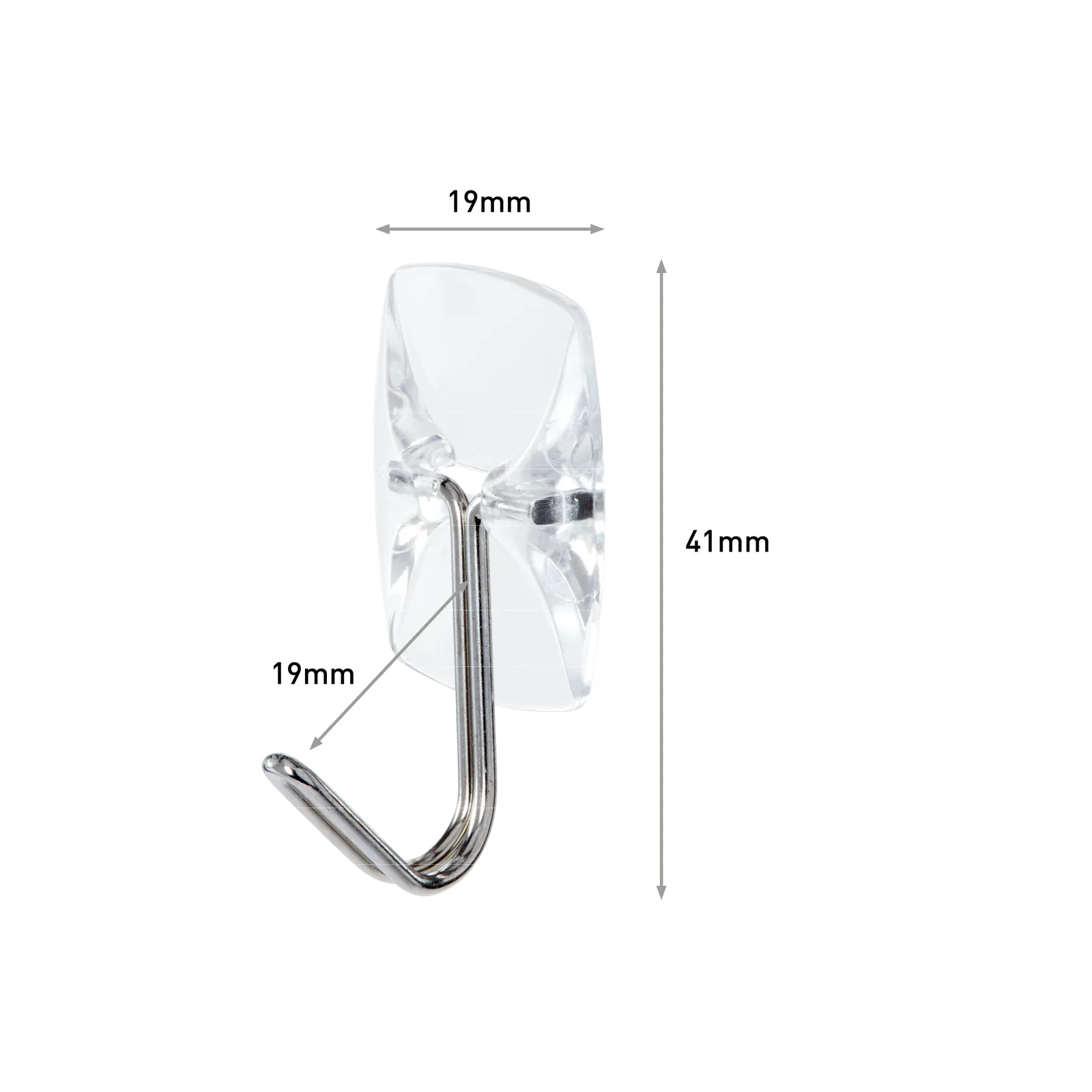Command™ Small Wire Hook 17067CLR-3-CEE, Clear, 3 Hooks+4 Strips/Pack - imagine 2