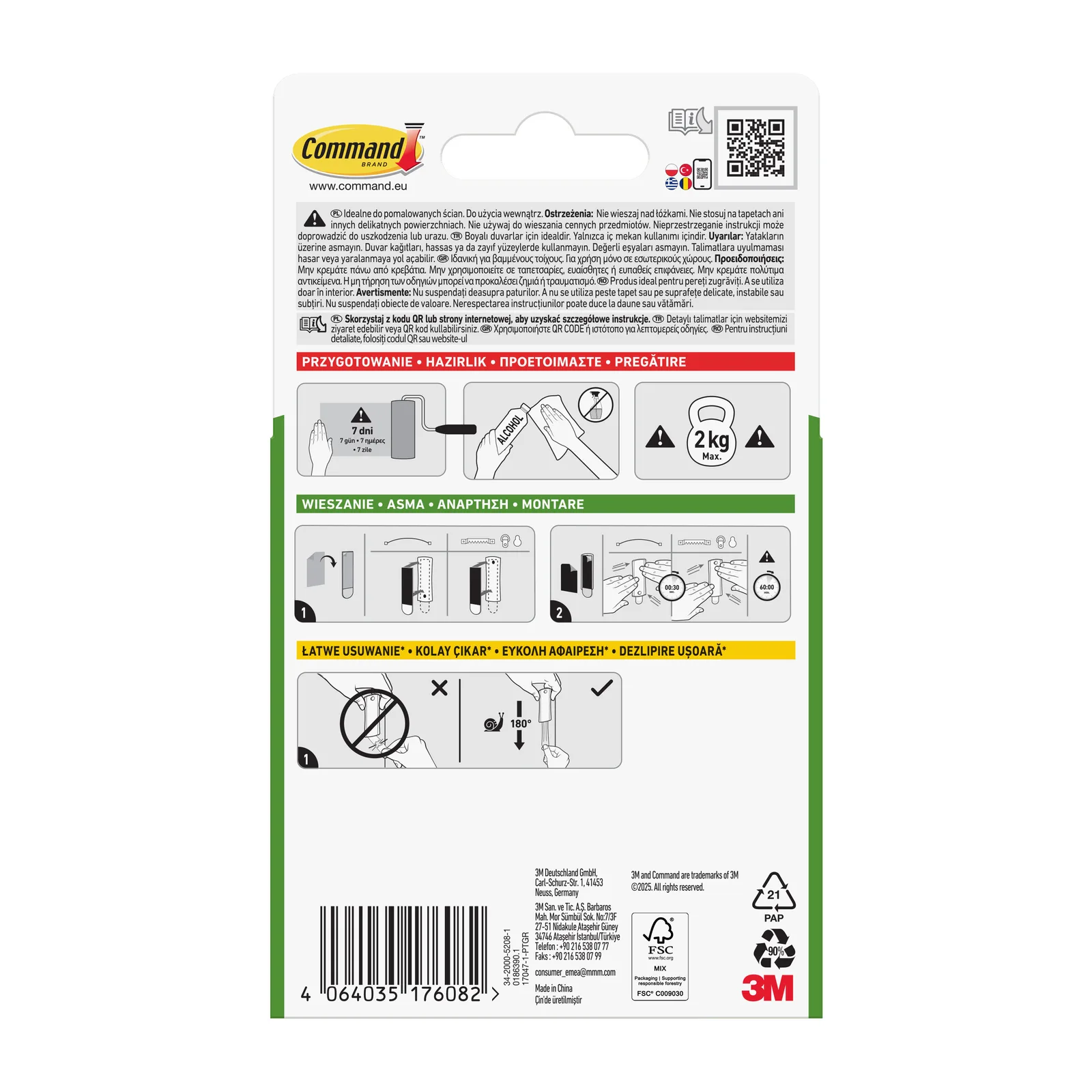 Command™ Universal Sticky Nail 17047-1-PTGR, 1 Hook + 2 Strips/Pack - imagine 4