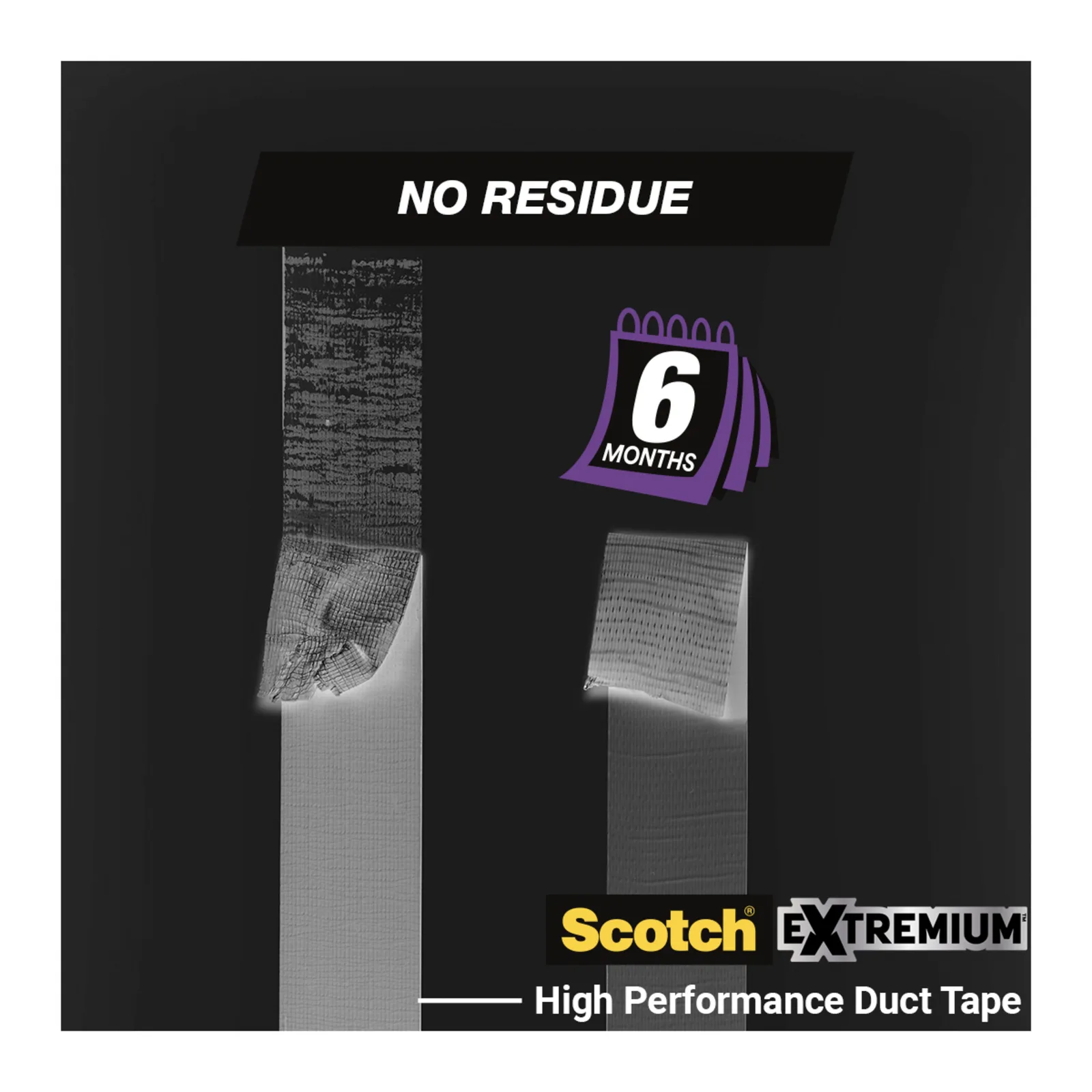 Scotch® Extremium NO RESIDUE High performance Duct Tape, 18.2 m x 48 mm, 1 Roll/Pack - imagine 5