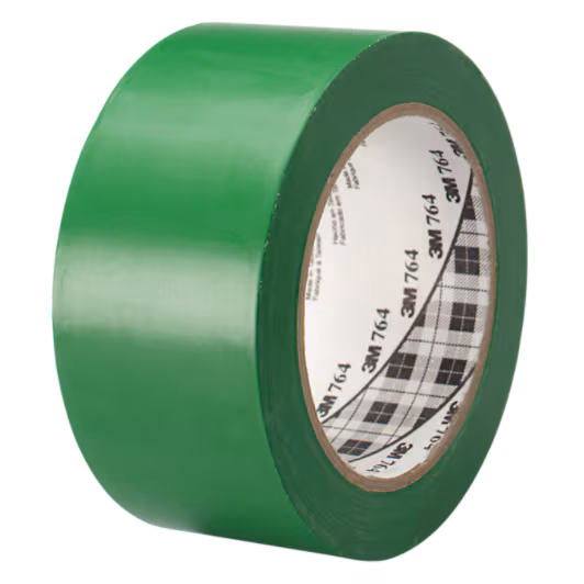 3M™ General Purpose Vinyl Tape 764, Green, 50 mm x 33 m, 0.13 mm