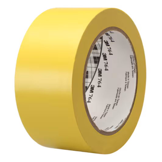 3M™ General Purpose Vinyl Tape 764, Yellow, 50 mm x 33 m, 0.13 mm